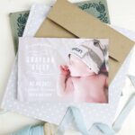 Classic trends of baby birth announcement cards